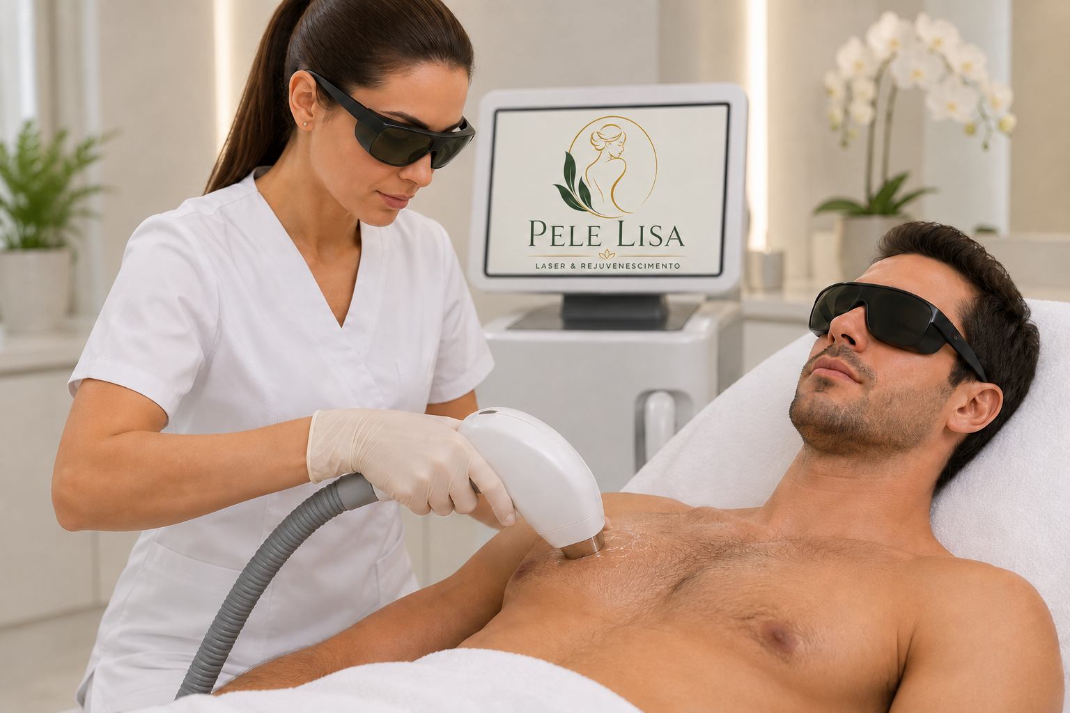 Depilação a laser SHR — Peito